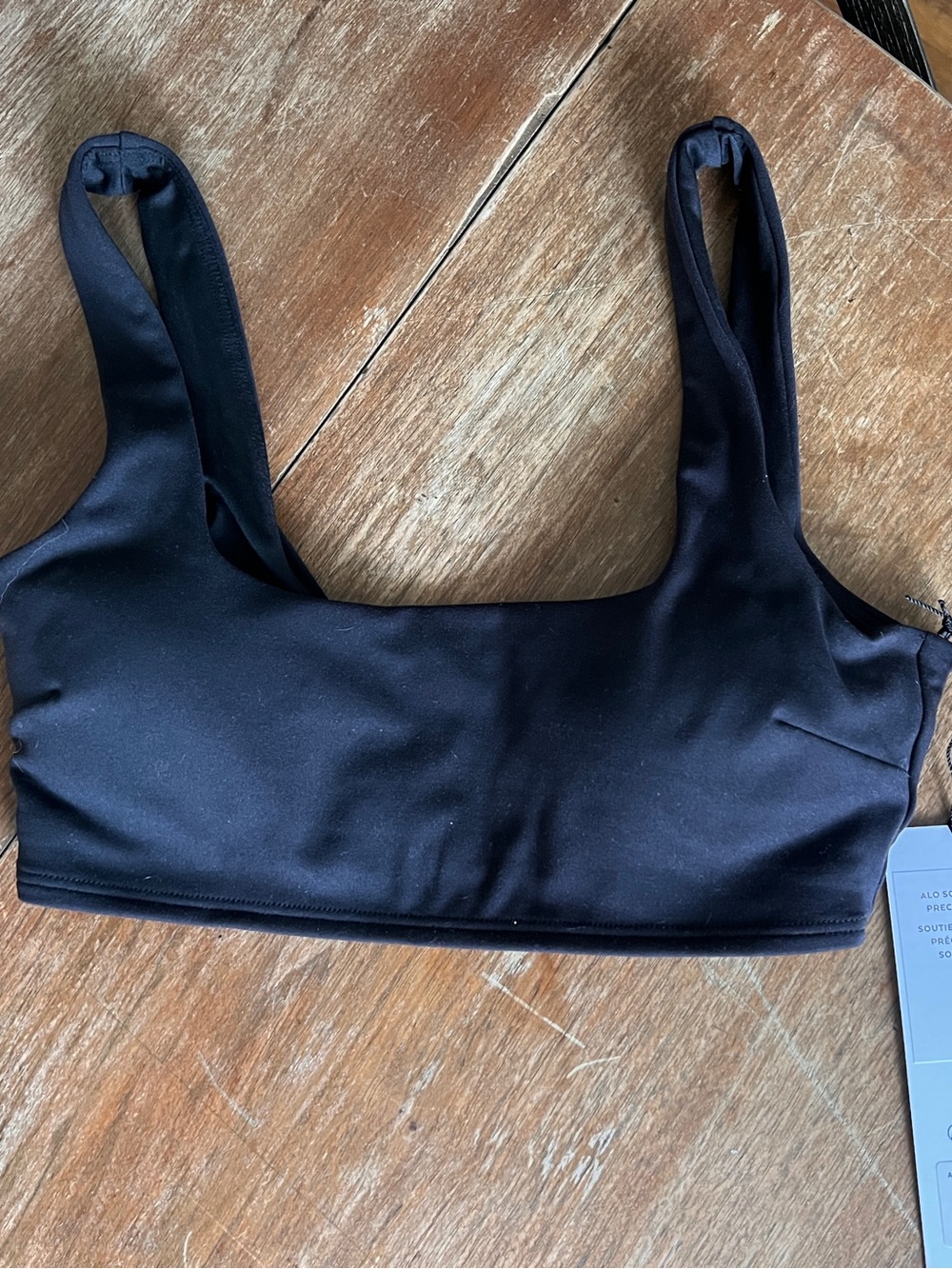 ALO Yoga Black SoftSculpt Scoop Sports Bra - XS